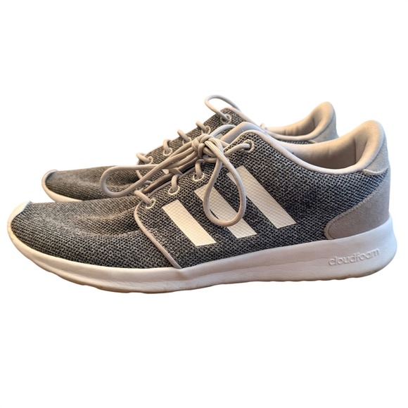 adidas Other - Adidas Cloudfoam Lite Racer Mens 9 Grey White Running Shoes AW4313‎